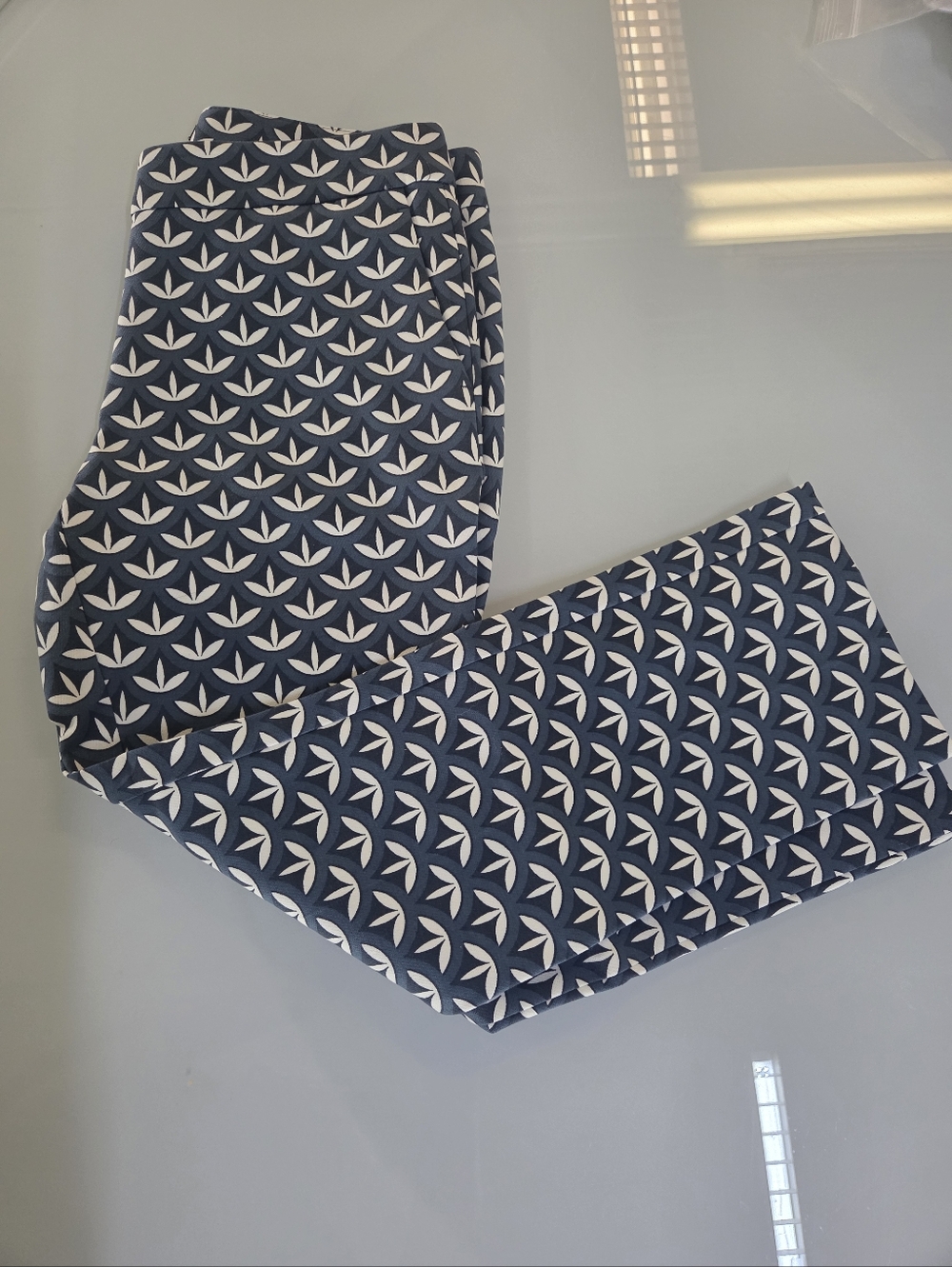 Ann Taylor cropped pant pattern print 4P